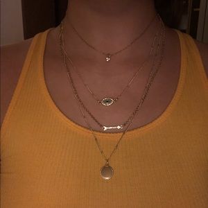 American eagle gold layered necklace